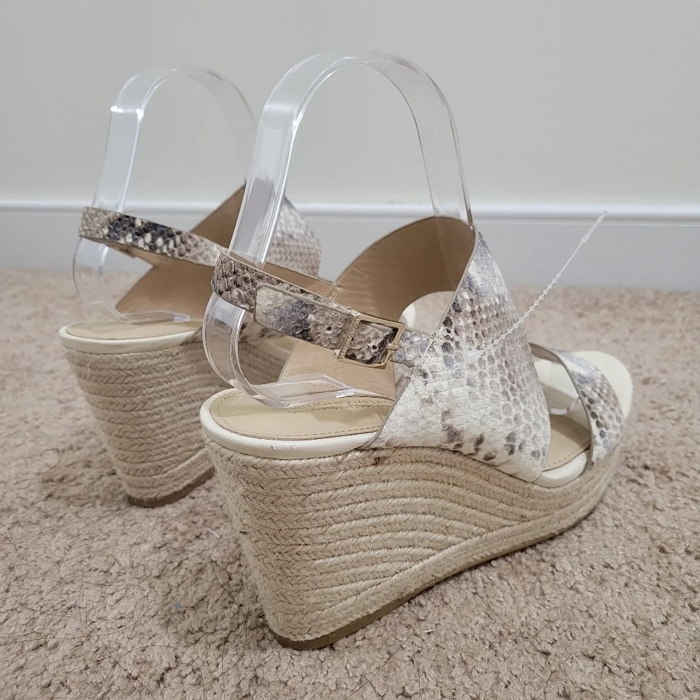 Antonio Melani Snakeskin Espadrille Wedge Slingback Sandal‎ 8M